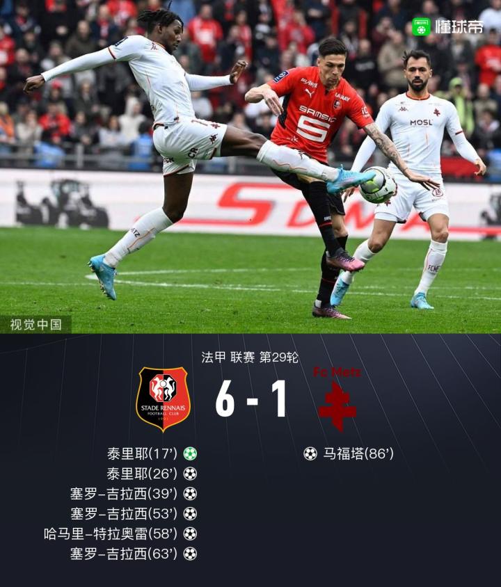 威廉希尔中文站-雷恩战平对手，积分榜排名略有下降